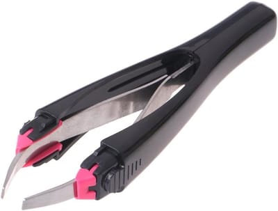 Automatische Pincet - Wenkbrauw Pincet - Gezichtsverzorging - Precisie Roestvrij Staal - 9.2 cm - Zwart