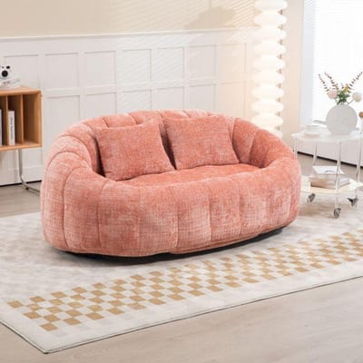 Fauteuil - MUVOE - Tweepersoonsbank - Fluweel - Roze - Duurzaam Comfort roze