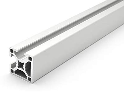 Aluminium profiel - Montagesysteem profiel - Constructie bouwen - Verborgen 90 graden hoek - 30x30mm 800mm lengte - Zilver geanodiseerd
