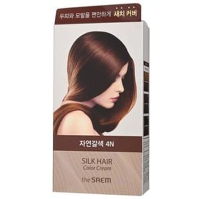 The Saem - Silk Hair Color Cream Gray Hair Cover - 5 Colors #4N Natural Brown