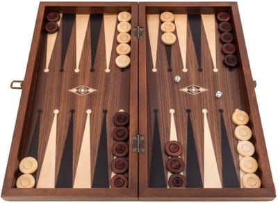 Handgemaakte Houten Backgammon Speelset van Hoge Kwaliteit - Tavla - 100% Hout - Luxe uitgave - TricTrac - 49 x 25 cm
