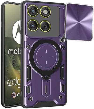 Hoesje geschikt voor Motorola Edge 70 - Techsuit CamGuard Pro Back Cover - Paars