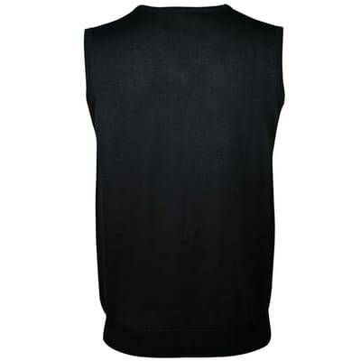 SOLS Unisex volwassen heren gebreid mouwloos sweatvest (Zwart)