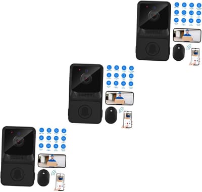 Video Deurbel Set - Slimme Deurbel Camera - Veilig Thuis - Draadloze Installatie - 9x8x3 cm - Zwart