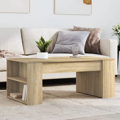 vidaXL - Salontafel - 102x55x42 - cm - bewerkt - hout - sonoma - eikenkleurig