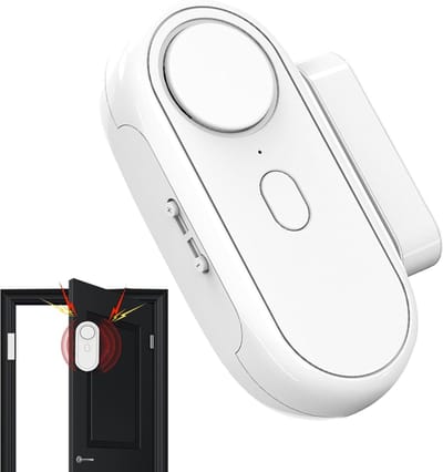 Deuralarm - Raamalarm Magnetisch - Magnetisch Alarm - Zelfstandig Beveiligingsalarm - voor Deur en Raam - Inclusief Batterijen en Tape - Wit