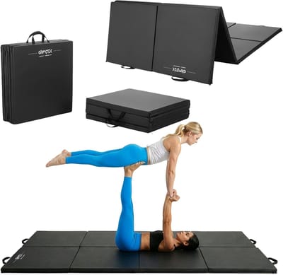 Gymtek® Opvouwbare Turnmat, Sportmat, Gymmat, Trainingsmat, Gymnastiekmat - 240x120x4 cm - Gymnastiek, Yoga, Judo, Karate, Fitness, Pilates, Vechtsporten