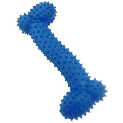 Jouets pour animaux de compagnie Jouets pour chiens Gros et petits os Épines Molaires Dents Jouets de nettoyage et de mastication S blue