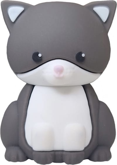Ulticool Kat USB Stick 128 GB – USB 3.0 High speed - voor hem & haar - idee voor vrouwen, vriendin, tiener meisjes of katten liefhebbers – grijs / wit