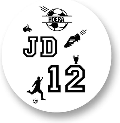 Traktatie Stickers Met Naam en Leeftijd -Voetbal - Gepersonaliseerd - Sluitstickers - Kinderfeest Traktatie - Uitdelen - Uitdeeltraktatie - Traktatiestickers Pimp Studio