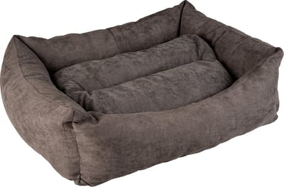 Topmast Hondenmand - Velours Comfort Line - Antraciet - Maat L - 78 x 60 x 22 cm