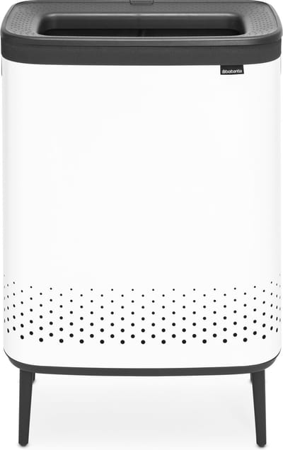 Brabantia Bo Hi Wasmand - met Deksel - 2 x 45 l - Wassorteerder - 2 Vakken - White