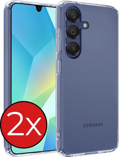 Hoesje - 2 Stuks - Geschikt voor Samsung Galaxy A16 - Sterk & Shockproof - Telefoonhoes - Back Cover - Case Siliconen - Telefoon Hoes - Transparant
