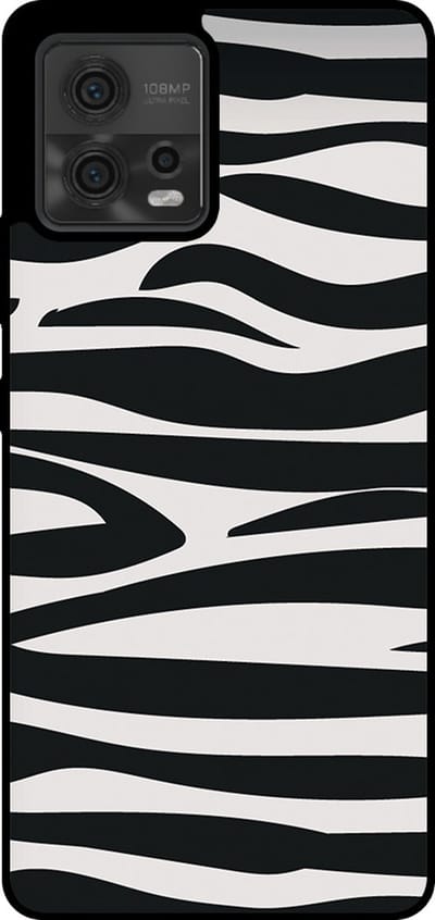 Smartphonica Telefoonhoesje Geschikt voor Motorola Moto G72 met zebra opdruk - TPU backcover case zebra design - Zwart Wit geschikt voor Motorola Moto G72