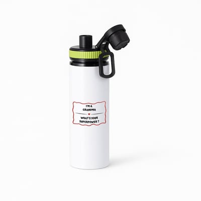 Hacebo® - this grandma is loved by me waterfles met draaidop groen - Oma - iemand die houdt van zijn oma - verjaardag - cadeautje voor oma - oma artikelen - kado - geschenk - water fles - 850ML