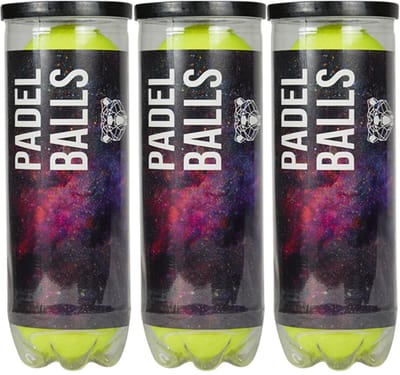 Matchu Sports - Padel Ballen - 3 blikken - 9 ballen totaal - Geschikt voor officiële wedstrijden - 56-59.4 gram - 65.4-68.6mm - Gemaakt van 45% Wol
