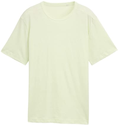 Tom Tailor - Basic T-shirt van katoen - Maat XL - lime cream green