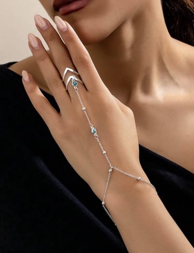 Handsieraad - handketting - statement armband - all Around Bracelet - all over bracelet - mystic armband - gecombineerde armband - bracelets - iconic - armband - armband dames - forever connected armbanden - handchain - hand chain - handketting