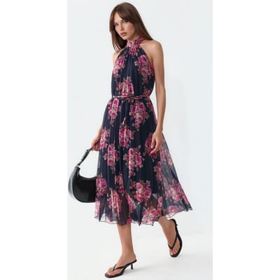 Floral Maxi-jurk met Strikdetail