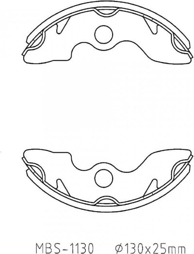 Mâchoire de frein Perftec pour Quad Honda 250 Trx Es 2002 à 2012 AV / Ø130x25mm Neuf