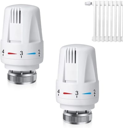 2x Slimme Radiator Thermostaatkop M30x1.5 - Verwarmingsregeling voor Thuis en Kantoor