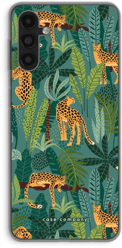 Case Company® - Hoesje geschikt voor Samsung Galaxy A04s hoesje - Luipaard 2 - Soft Cover Telefoonhoesje - Bescherming aan alle Kanten en Schermrand