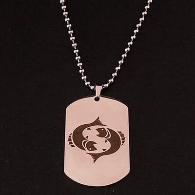 Vissen / Pisces Sterrenbeeld Ketting met Hanger - Kettingen Heren Dames - Astrologie - Papa Cadeau Voor Mannen - Vaderdag
