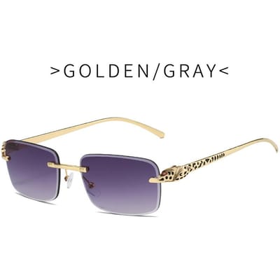 Lunettes de soleil sans monture UV400 Mode Carrées Métal Lunettes pour Hommes Femmes Designer Lunettes de Soleil pour Homme Lunettes pour l'Extérieur