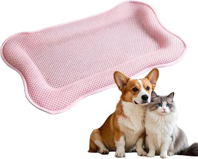 VHV - Koeldeken Hond - Koelmat Hond en Kat - Wasbaar Zomer Ligkleed - Voor Bench Sofa Balkon en Auto - 30 x 40 cm Roze