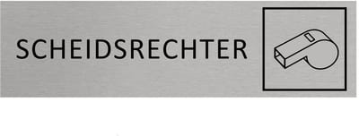 CombiCraft Aluminium deurbordje Scheidsrechter 165x45mm - per stuk