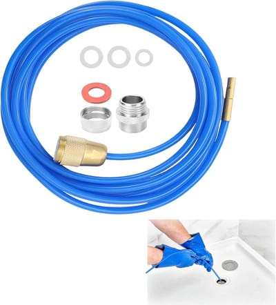 Hogedrukreiniger voor Waterkranen, 3 m Lengte, Slang voor het Reinigen van Afvoeren en Buizen, Geschikt voor M22, M24 en 1/2 Inch Tubes
