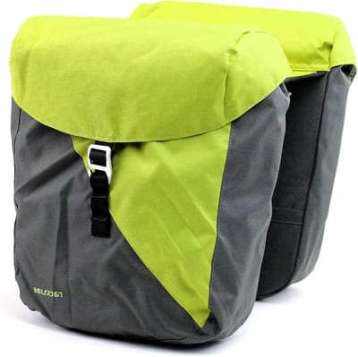 Dubbele Fietstas - Fietstassen Set - Fietsen Boodschappen - Waterafstotend Materiaal - 35 x 28 x 26 cm - Groen