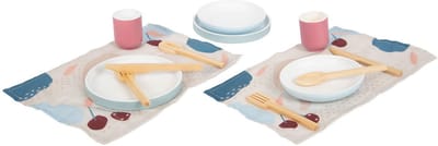 Small Foot - Wooden Cutlery Set with Placemats 15 pcs.