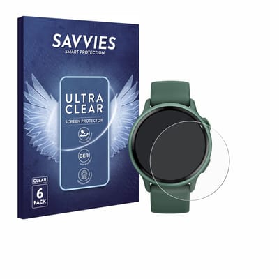 Savvies - Screenprotector voor Garmin vivoactive 6 - Folie Beschermfolie transparant 6 Stuks
