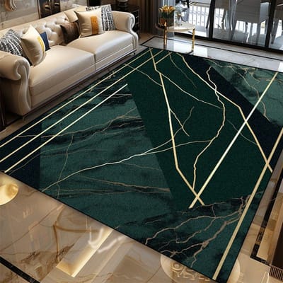 Nordic High-end Woonkamerdecoratie Groen Tapijt Luxe Slaapkamer Antislip Vloermat Aanpasbaar Keuken Balkon Gebiedskleden 60*90cm