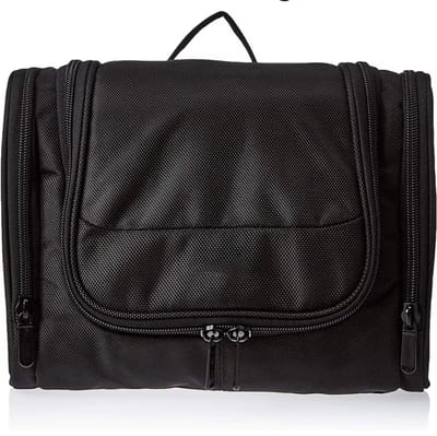 Luxe Zwarte Toilettas met Haak – Ophangbare Travel Organizer voor Dames & Heren – Unisex Toilettas