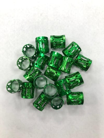 Double F - Dreadlock Bead Cuff Clips- Groen -50 stuks