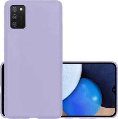 Hoesje - Geschikt voor Samsung Galaxy A02s - Sterk & Shockproof - Hoes Cover - Siliconen Case - Lila