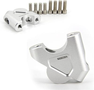 Stuurverhoger Motor - Handvat Verhoging - Comfortabeler Rijden - 30mm Hoger 25mm Achteruit - Universeel - Zilver