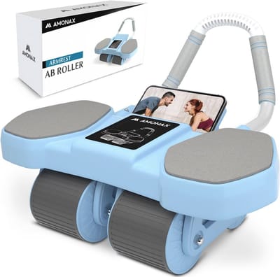 Buiktrainer met Automatische Rebound en Elleboogsteun – Vierwielige Ab Roller voor Effectieve Buikspiertraining