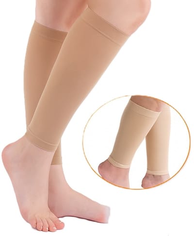 Calf Sleeve I Kuitsokken I Kuitsok I Been Sleeves I Kuit Compressie I One Size I Beige