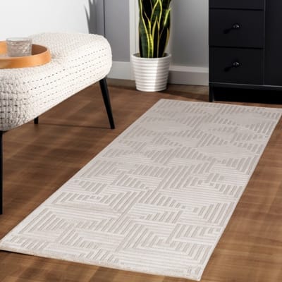 Binnenkleed, geometrisch patroon, beige kleur, voor de woonkamer, platgeweven, bohemian stijl 120x170 cm