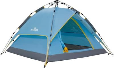 Kampeertent - Pop-up tent - Buiten kamperen - Automatisch opzetten - 3/4 Persoons - Blauw