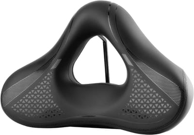 Fietszadelkussen - Opengewerkt zadel - Comfortabel fietsen - Schokabsorberend - 26 x 19 cm - Zwart