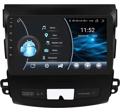 Autoradio met bluetooth - Carplay - Voor Mitsubishi Outlander II (2005-2012) - Geschikt voor Apple en Android - Stereo - Navigatie - Navigatiesysteem auto - 2GB 32GB