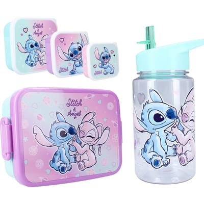 Lilo & Stitch lunchset; lunchbox, snackbox en drinkfles