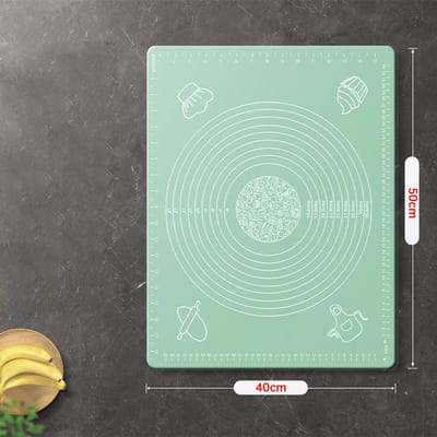 Siliconen bakmat Pizzadeegmaker Gebak Keuken Kookgereedschap Keukengerei Anti-aanbak deegpads Kneedaccessoires white