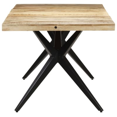 vidaXL - Eettafel - 160x80x76 - cm - ruw - mangohout