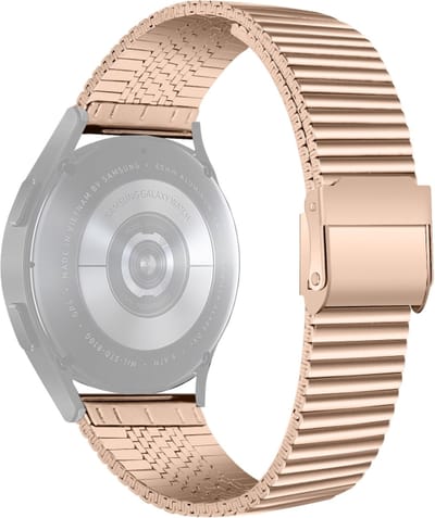 Stalen bandje - RVS - geschikt voor Samsung Gear S3 / Galaxy Watch 3 45 mm / Galaxy Watch 46 mm - rosegoud