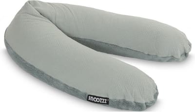 Snoozzz Zwangerschapskussen Zijslaapkussen Lichaamskussen - 185 cm - microparel vulling - luxe draagtas - wasbare hoes - Teddy Stone